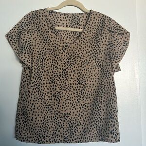 Small animal print blouse